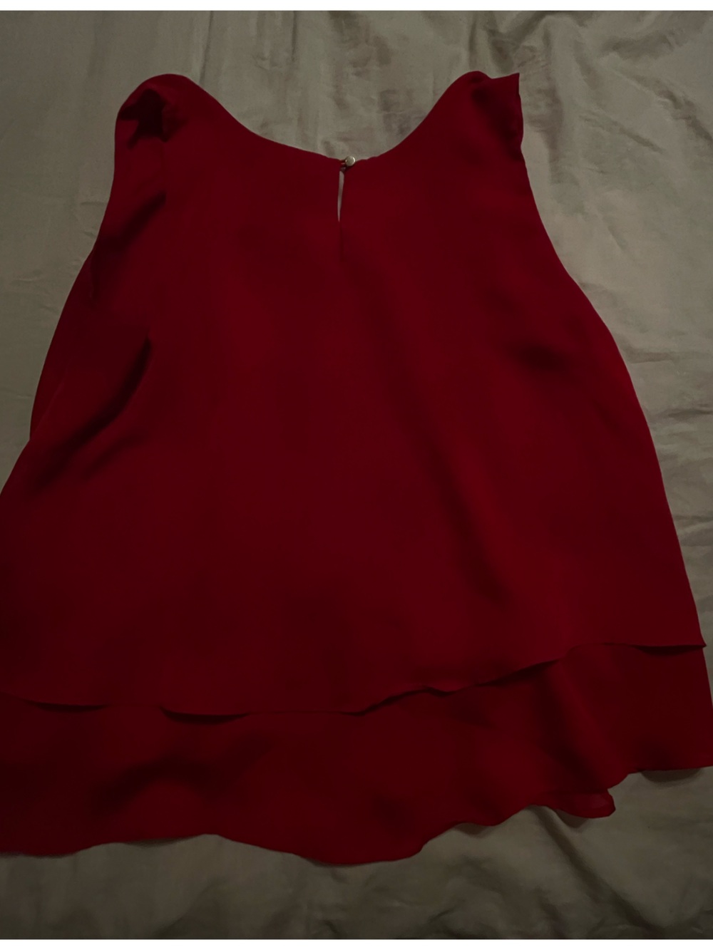Liz Claiborne Bright Red Sleeveless Layered Top
